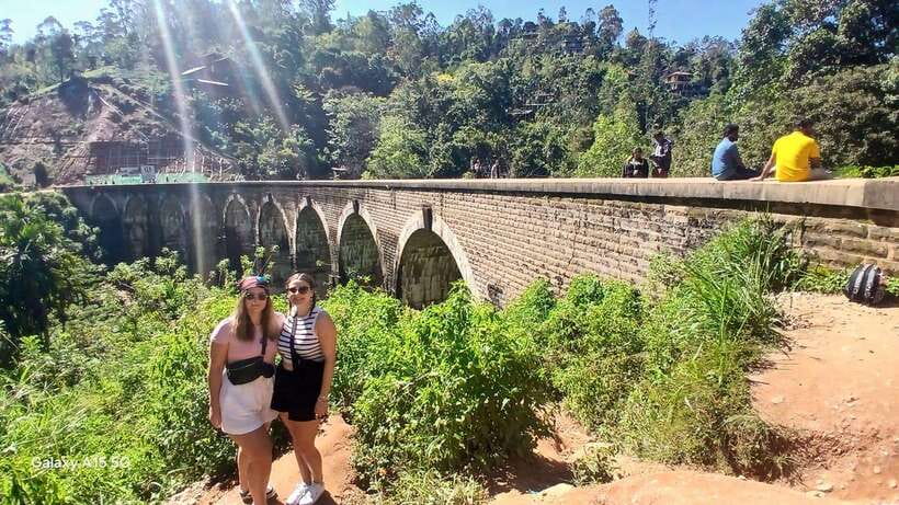 Ella: 9 Arches Bridge, Little Adam's Peak, Tea Factory - Nine Arches Bridge: stone arches, train curves, and photo timing