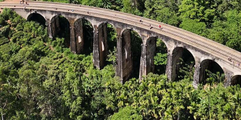 Ella: Little Adam's Peak, Nine Arches Bridge & Waterfalls - Ravana Waterfall: power, mist, and rock pools