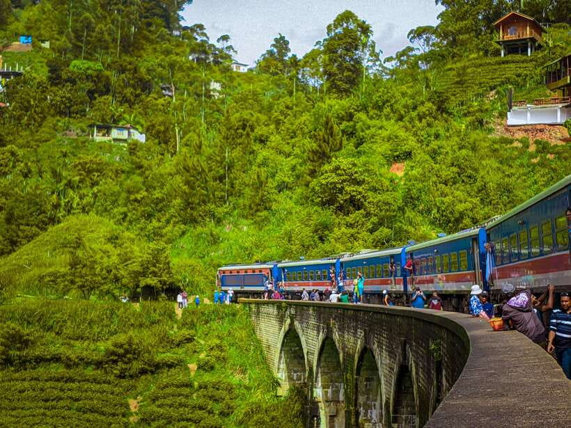 Ella: The Pekoe Trail Stage 16 - Ella to Demodara - Demodara Railway Station: the calm finish and photo-friendly stop