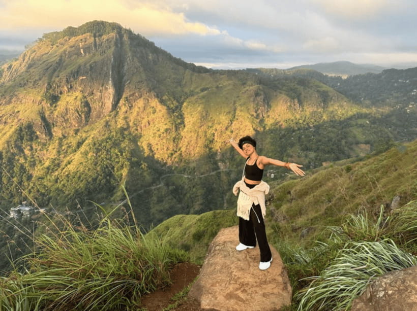 From Ella : Sunrise Hike to Little Adams Peak - The trail route: tea plantations, forests, and quiet countryside