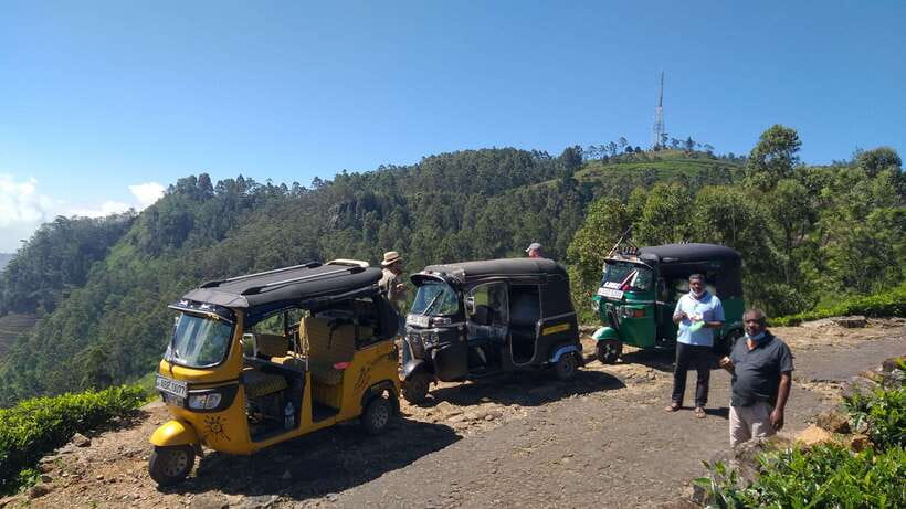 Haputale:Glorious Tuk Tuk Ride to Lipton'sSeat & Tea Factory - The picnic in the tea fields and a short hike break