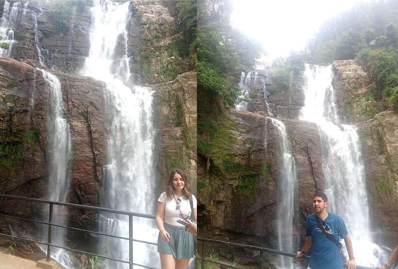 Nuwara Eliya Full day: 5Waterfalls, 2Tea Test & pick by TUK - Reservoirs, pass viewpoints, and crossing a village