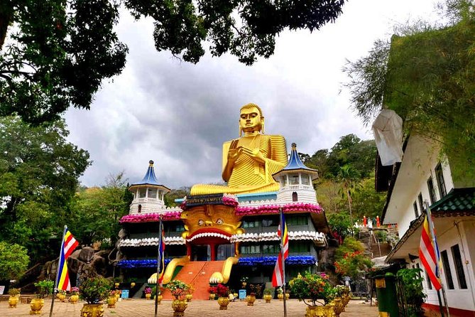 Sigiriyarock & Dambulla Caves Private Daytour Kosgoda/Bentota/Beruwala/Kaluthara - Stop 1: Golden Rock Temple at Dambulla (and why it hits hard)