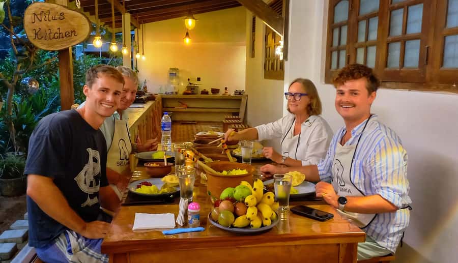 Sri Lankan Cookery with Nilu - Cooking four vegetable dishes and a Sri Lankan protein the right way
