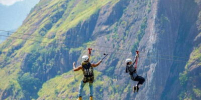 Zip Lining in Ella - Views Over Tea Estates and Cloud-Forest Country